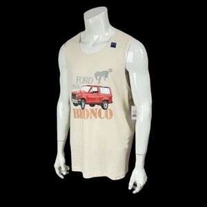 Hybrid Apparel Men's XXL Ford 1966 Bronco Tank Top Natural Color Cotton Blend